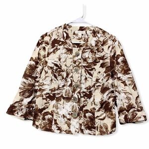 Coldwater Creek Floral Autumn Print Jacket